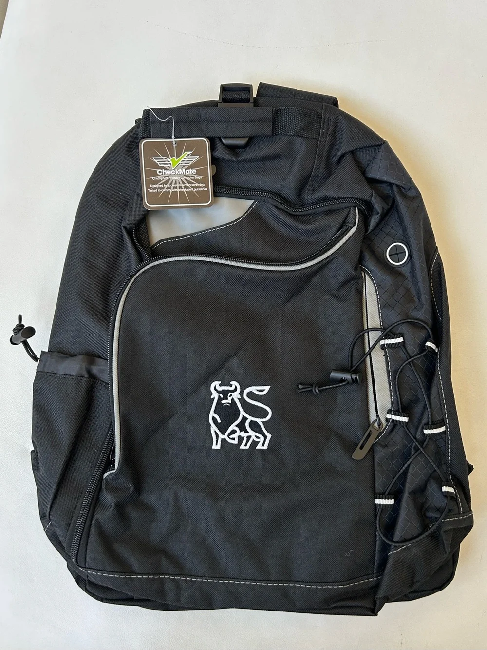 Leeds CheckMate Laptop Backpack with Bull Logo